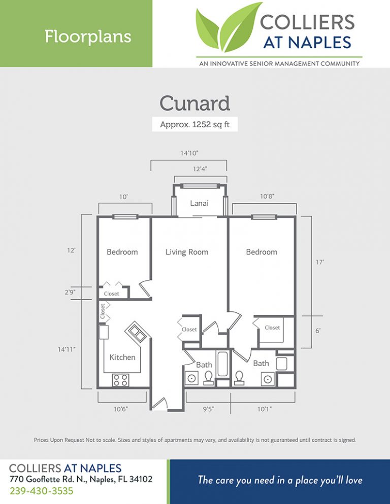 Colliers At Naples - Revised Floorplan-Cunard-793x1026