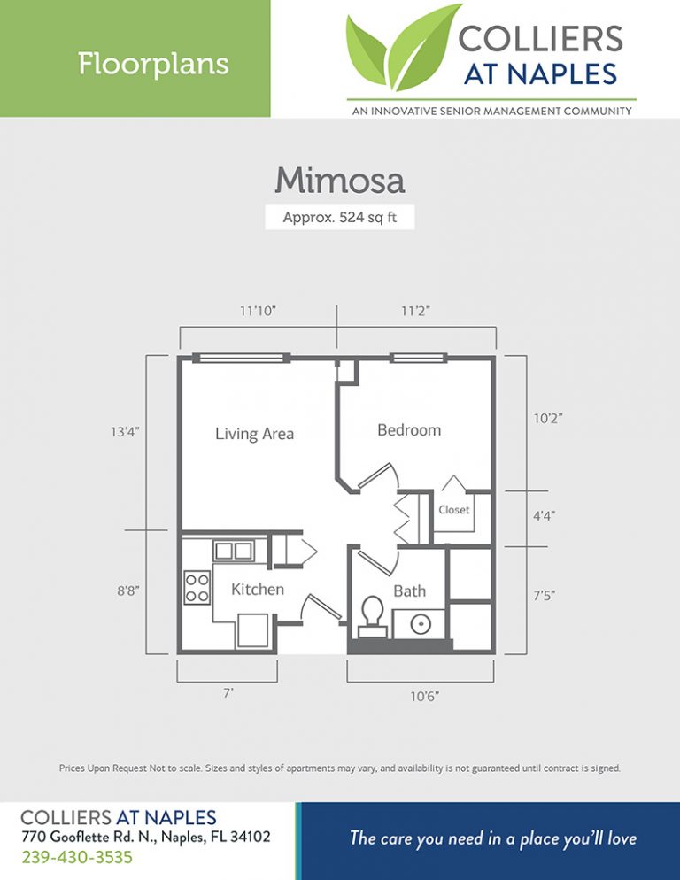 Colliers At Naples - Revised Floorplan-Mimosa-793x1026