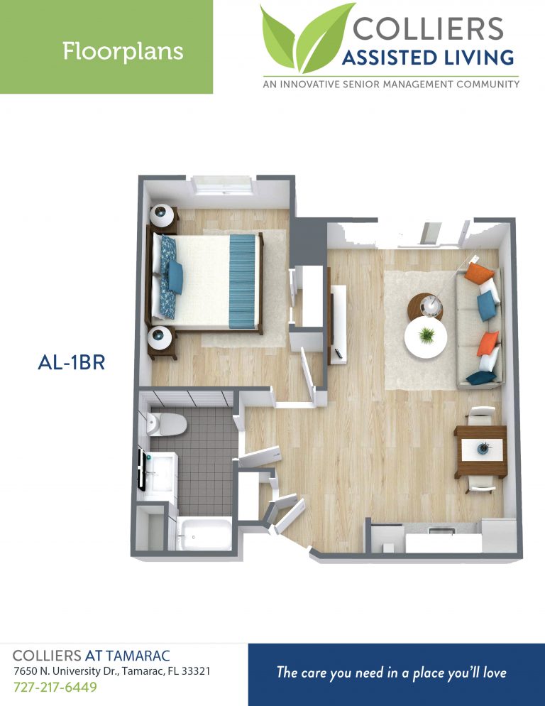 Colliers At Countryside - AL-1BR Floorplan