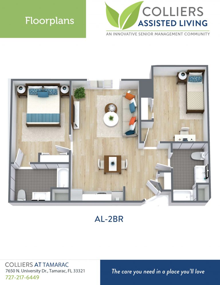 Colliers At Tamarac - AL-2BR Floorplan